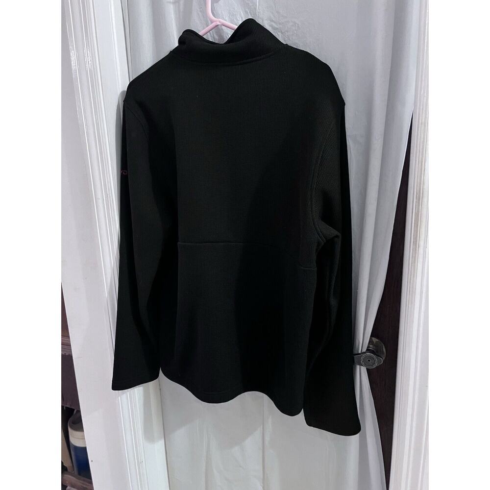 Spyder Black Thermal Waffle Knit Fleece Lined 1/4 Zip Pullover Sz L - Picture 7 of 7